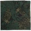 Saint Laurent botanical leopard print scarf