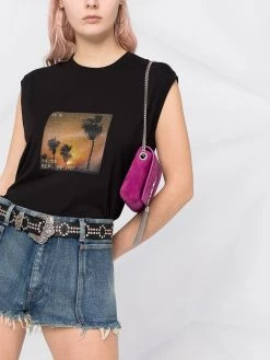 Saint Laurent distressed denim shorts