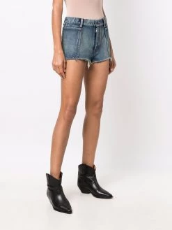 Saint Laurent distressed denim shorts