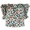 Saint Laurent floral print off-the-shoulder blouse