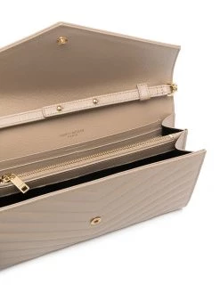 Saint Laurent monogram-plaque quilted shoulder bag