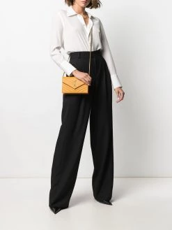 Saint Laurent Monogram-plaque envelope crossbody