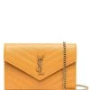Saint Laurent Monogram-plaque envelope crossbody