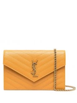 Saint Laurent Monogram-plaque envelope crossbody
