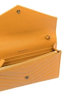 Saint Laurent Monogram-plaque envelope crossbody