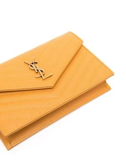 Saint Laurent Monogram-plaque envelope crossbody