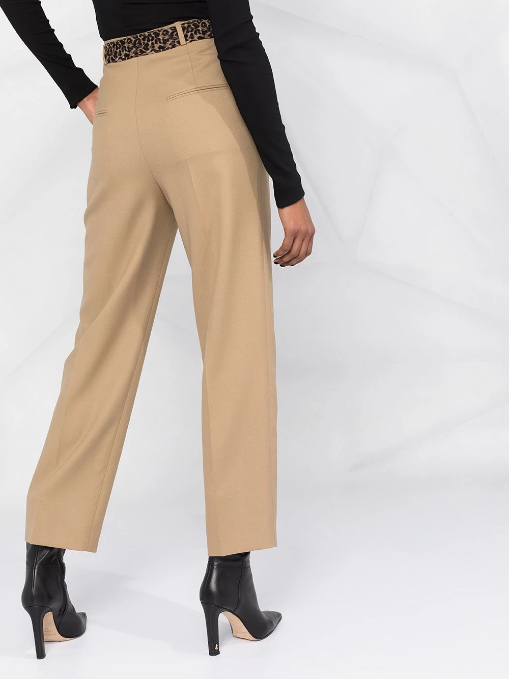 Saint Laurent silk belt pleated trousers