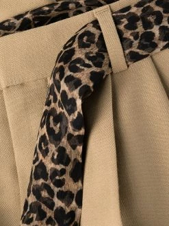 Saint Laurent silk belt pleated trousers