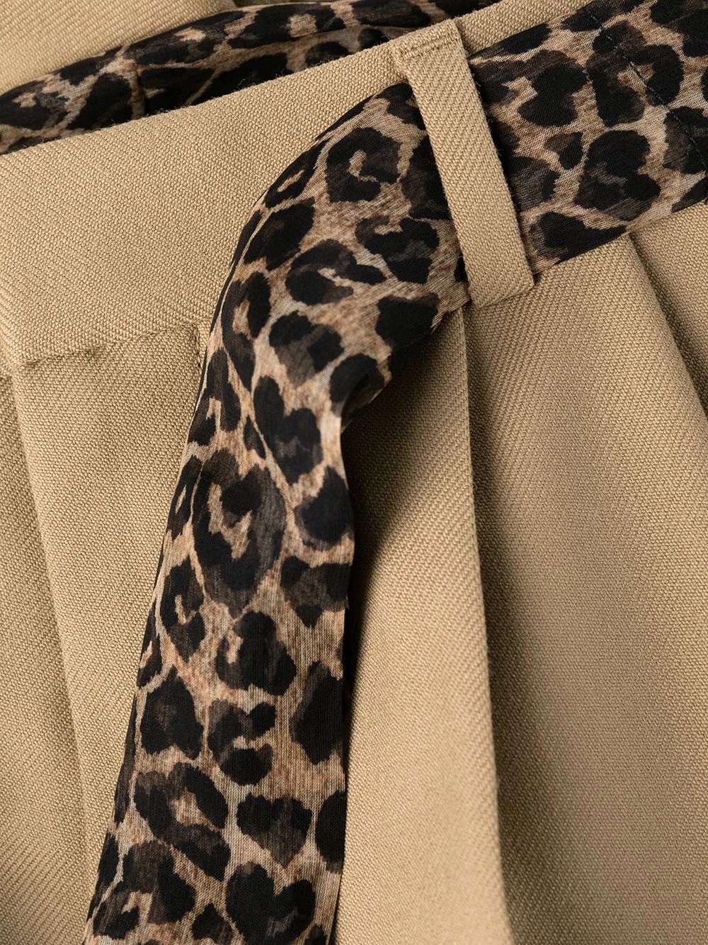 Saint Laurent silk belt pleated trousers