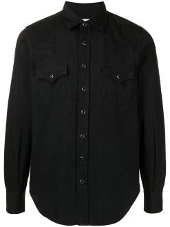Saint Laurent pointed collar Western denim shirt