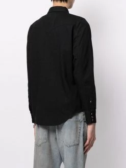 Saint Laurent pointed collar Western denim shirt