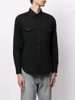 Saint Laurent pointed collar Western denim shirt
