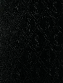 Saint Laurent Monogram pattern silk tie