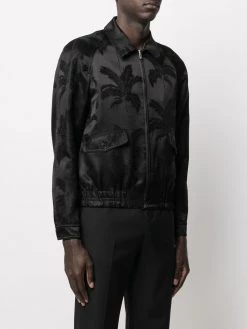 Saint Laurent palm motif embroidered jacket