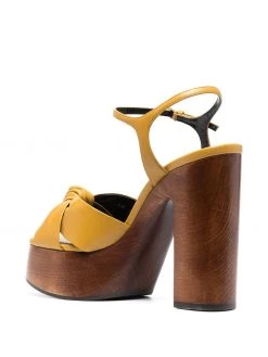 Saint Laurent Bianca knotted-strap platform sandals