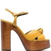 Saint Laurent Bianca knotted-strap platform sandals