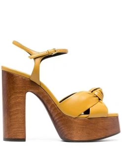 Saint Laurent Bianca knotted-strap platform sandals