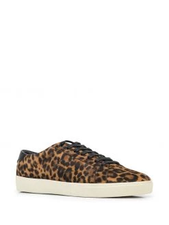 Saint Laurent SL06 Court Classic leopard sneakers