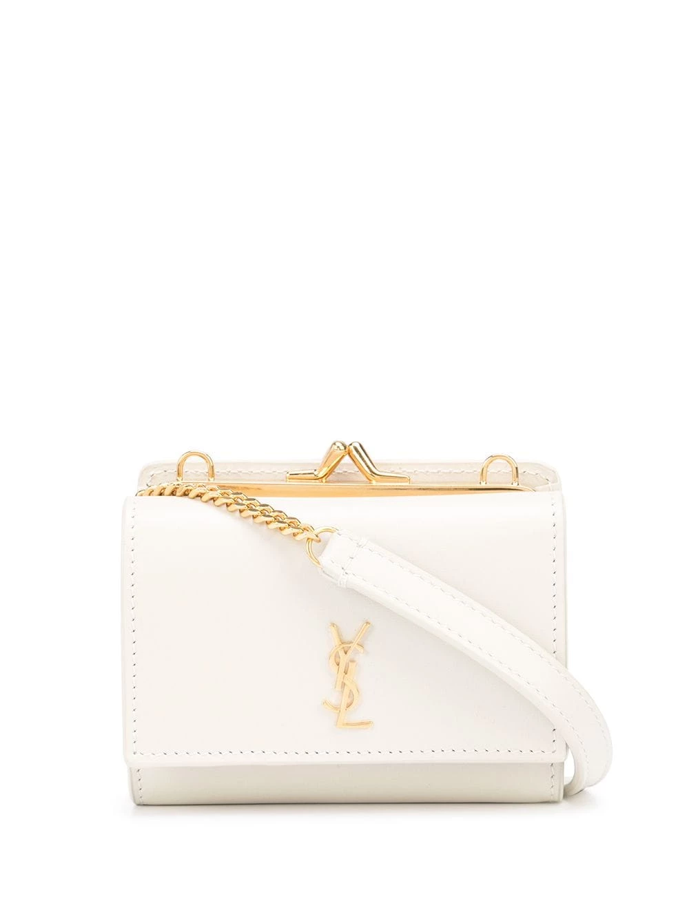Saint Laurent mini Rider monogram-plaque bag