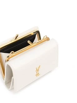 Saint Laurent mini Rider monogram-plaque bag