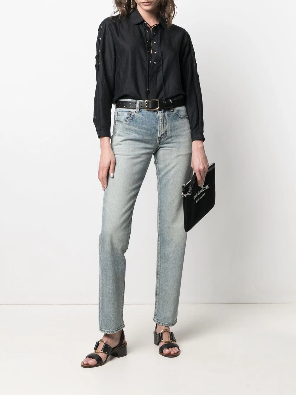 Saint Laurent mid-rise straight-leg jeans