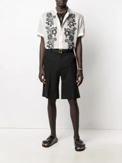 Saint Laurent embroidered floral shirt