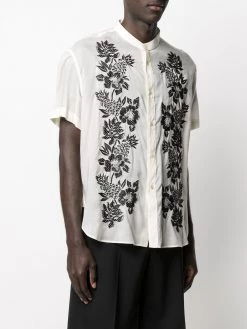 Saint Laurent embroidered floral shirt