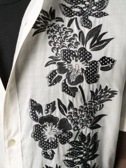 Saint Laurent embroidered floral shirt
