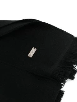 Saint Laurent monogram plaque wool scarf