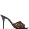 Saint Laurent leopard print slip-on mules