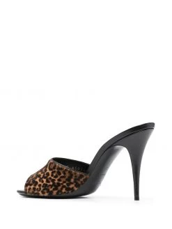 Saint Laurent leopard print slip-on mules