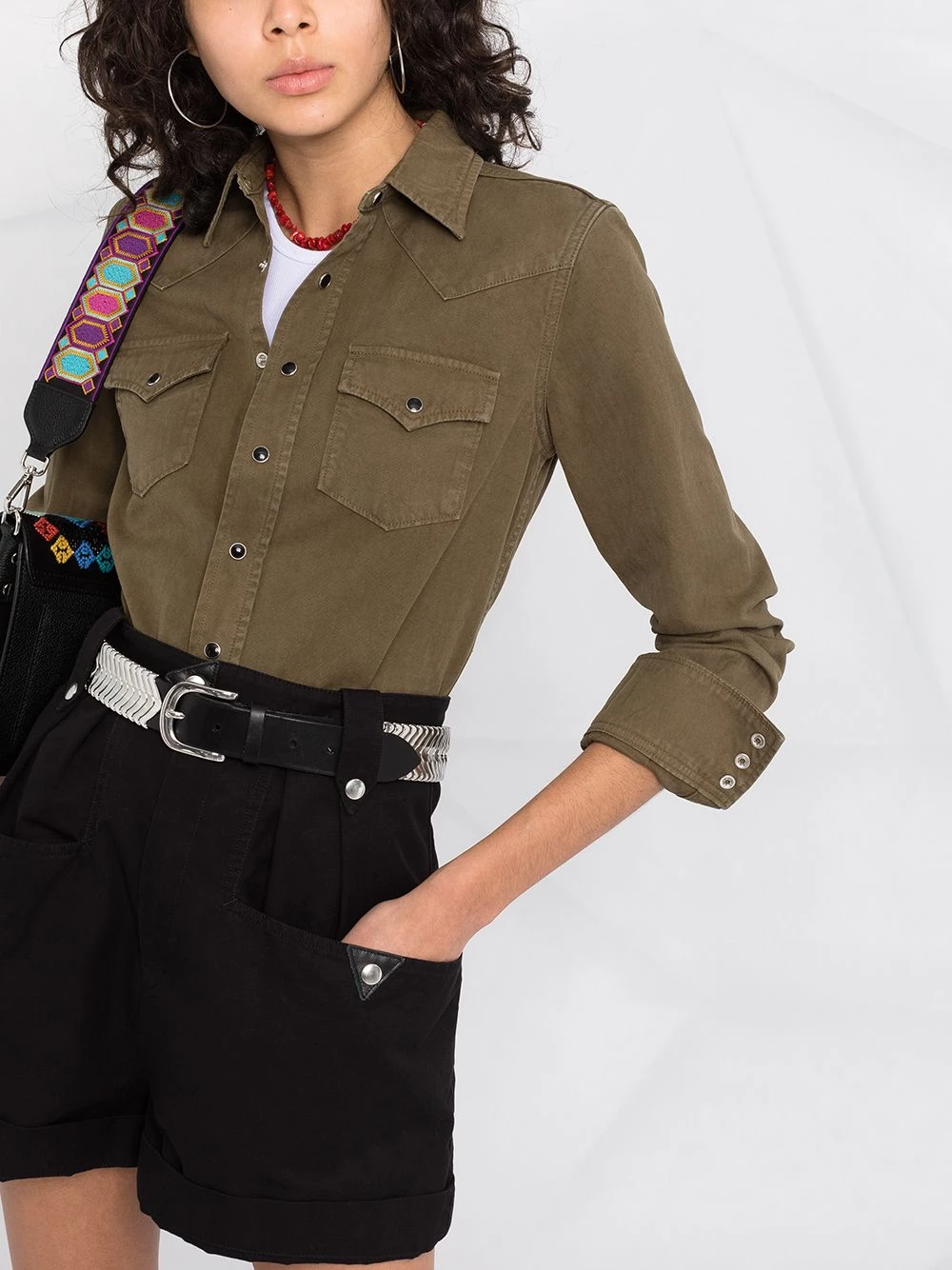 Saint Laurent snap-fastening western shirt