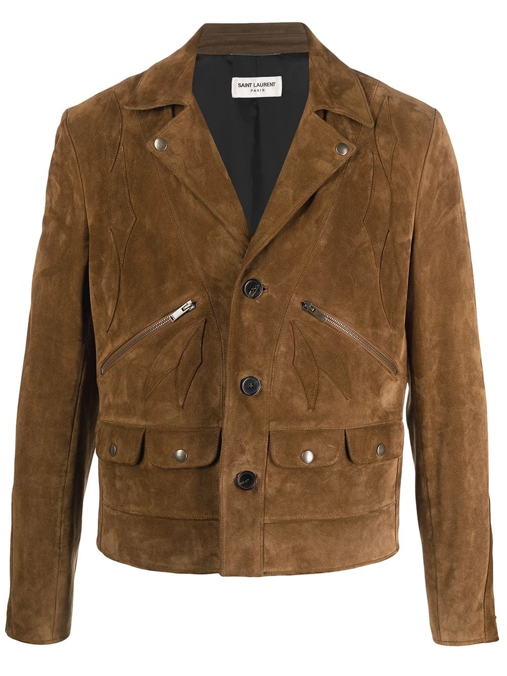 Saint Laurent single-breasted suede jacket