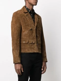 Saint Laurent single-breasted suede jacket