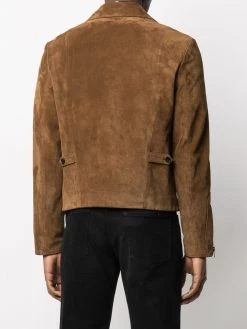 Saint Laurent single-breasted suede jacket