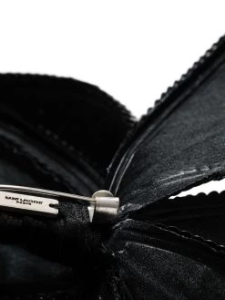 Saint Laurent floral-detail sequinned brooch