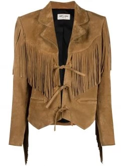 Saint Laurent fringed suede jacket