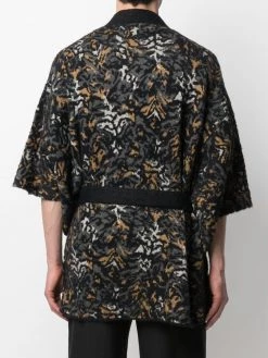 Saint Laurent leopard-knit cardigan