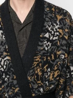 Saint Laurent leopard-knit cardigan
