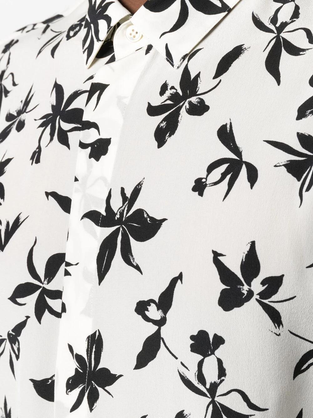 Saint Laurent floral-print long-sleeve shirt