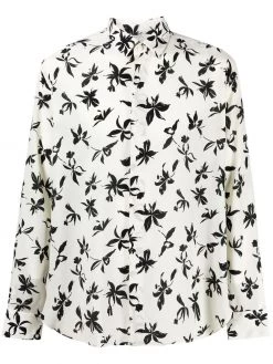 Saint Laurent floral-print long-sleeve shirt