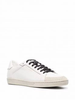 Saint Laurent logo-stamp low-top sneakers