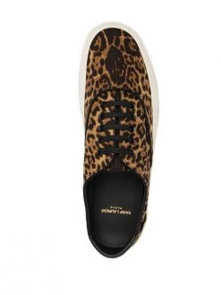 Saint Laurent Venice leopard-print sneakers