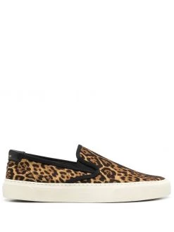 Saint Laurent leopard-print slip-on sneakers
