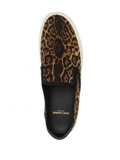 Saint Laurent leopard-print slip-on sneakers