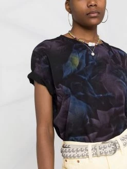 Saint Laurent tie-dye print logo T-shirt