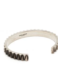 Saint Laurent zigzag oxidised sterling sliver bangle