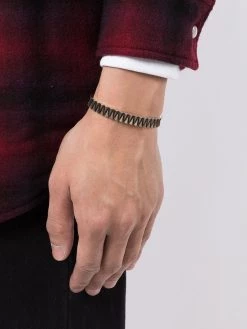 Saint Laurent zigzag oxidised sterling sliver bangle