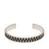 Saint Laurent zigzag oxidised sterling sliver bangle