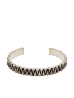 Saint Laurent zigzag oxidised sterling sliver bangle